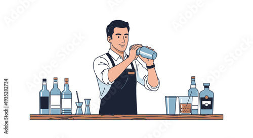 A professional young woman in business attire sits at a modern office desk while smiling warmly and working on her sleek laptop in a bright corporate environment