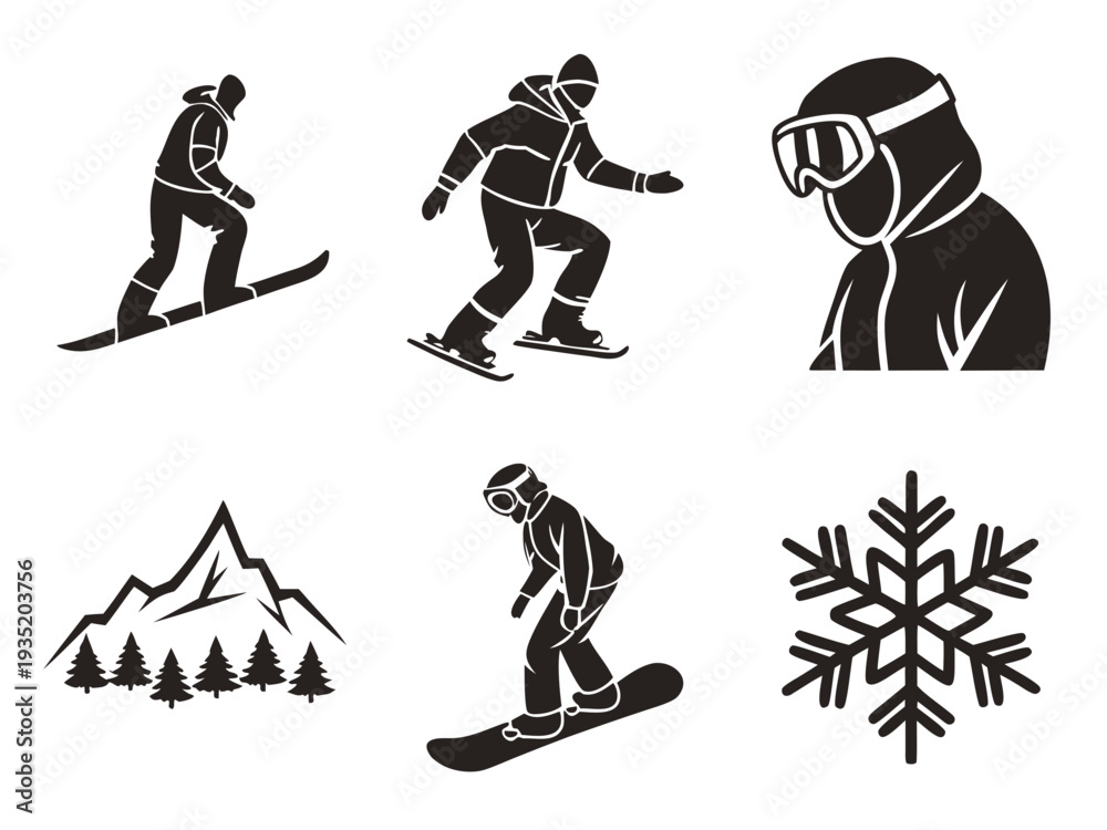 Fototapeta premium Winter Sports Pictograms