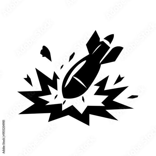 missile silhouette icon design template