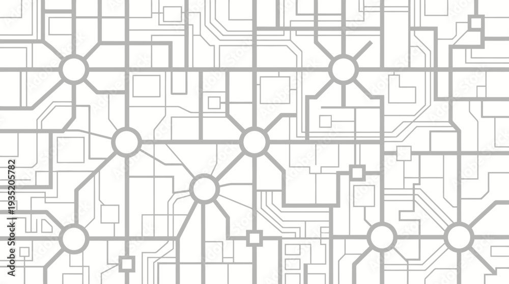 Fototapeta premium Modern Abstract Digital Network Background - Seamless Geometric City Map Grid