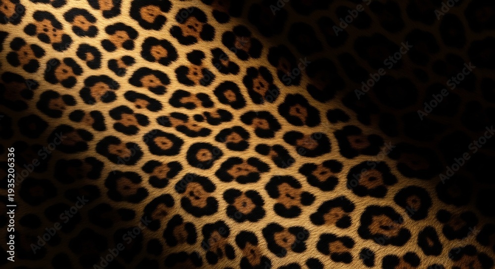 Obraz premium Close up of a leopard print pattern with dramatic lighting.