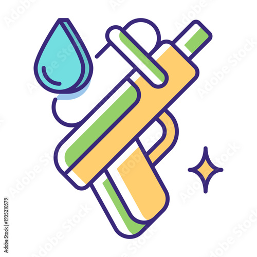 This Water Gun 2 icon is suitable for Holi Indian Festival.