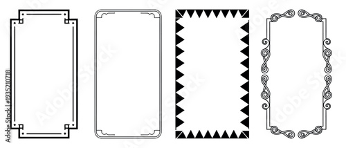 Collection of four different border designsCollection of four different border designs