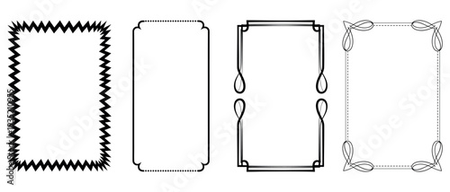 Collection of four different rectangular frame designsCollection of four different rectangular frame designs