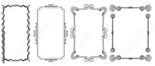 Collection of ornate rectangular frames with various designsCollection of ornate rectangular frames with various designs