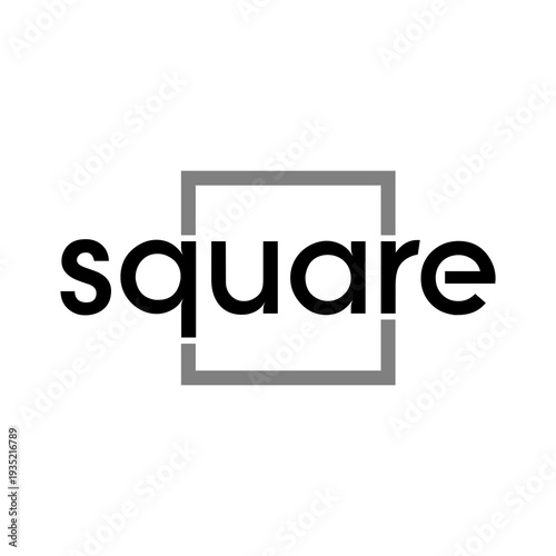Square logo icon isolated on white background