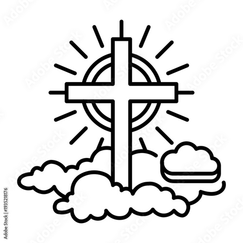 This Ascension Day icon is suitable for Christian Events, etc