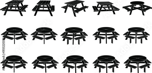 Gardening equipment icon set including watering can hand trowel garden fork seed packets books and organic plant seedlings for sustainable urban farming and cultivation.