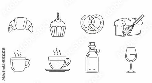 Collection of Food and Drink Icons.