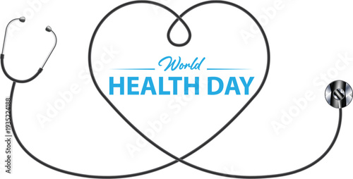 World health day poster design, world health day typography, text, vector.eps