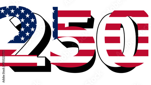 United States Patriotic Commemorative Artwork of 250th Anniversary of Independence Day