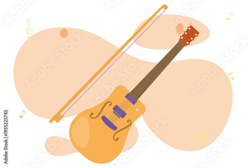 Cello Concept Illustration Vector Style