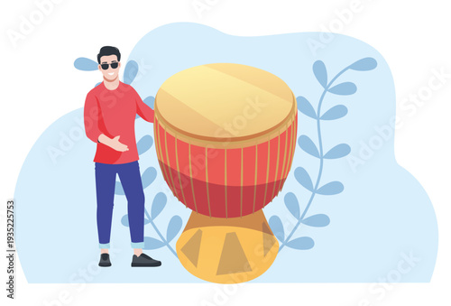 Djembe Concept Illustration Vector Style