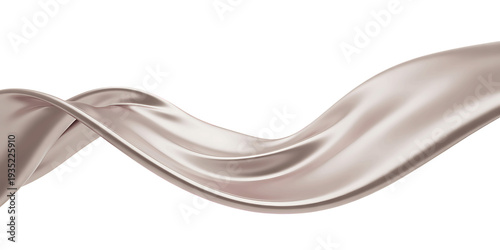 A flowing piece of white fabric against a black background
