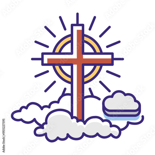 This Ascension Day icon is suitable for Christian Events, etc