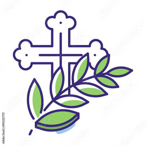 This Palm Sunday icon is suitable for Christian Events, etc