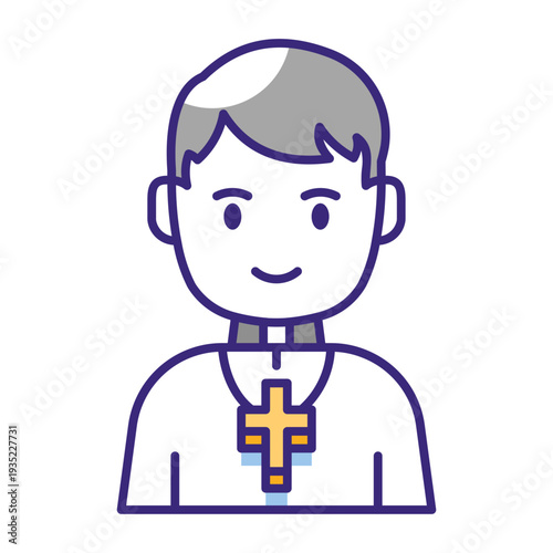 This Priest icon is suitable for Christian Events, etc