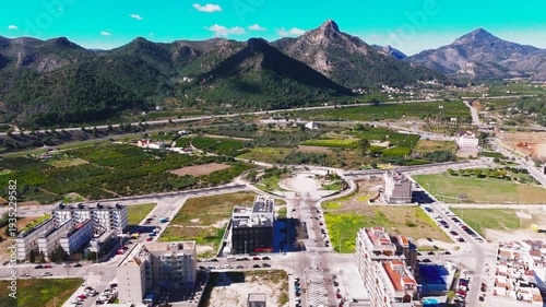 Aerial view of spanish town of Gandia. Spain