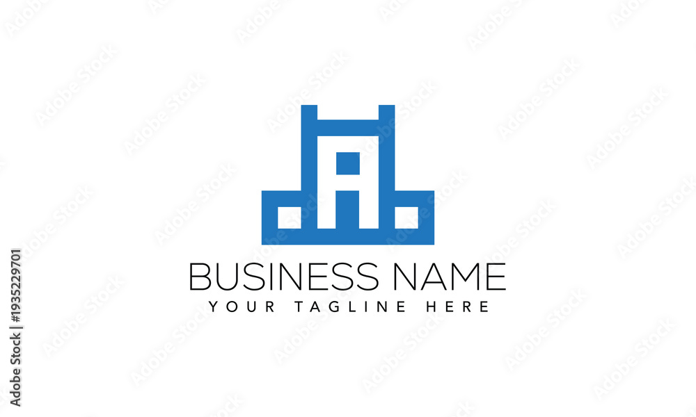 Obraz premium Modern Minimal A Letter Logo Vector Design Template