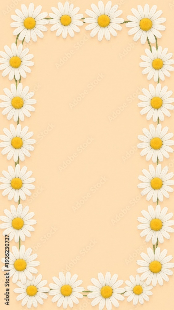 Obraz premium Daisy floral border design