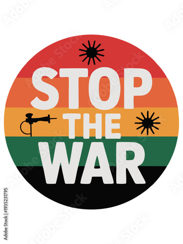 Stop The War Peace Protest Illustration