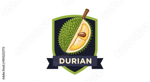 Durian Fruit Logo Design Element.