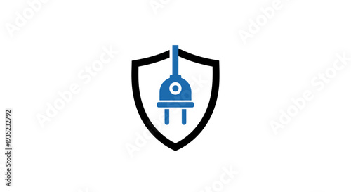 Electric Plug Shield Protection Safety Logo. Free Download Electric Plug Shield Protection Safety Logo. - GFXLoad