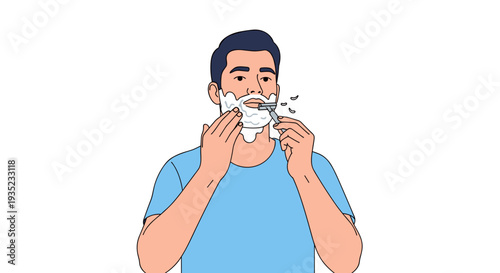 Man Wearing Medical Face Mask.