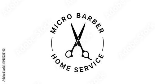 Micro Barber Home Service Logo Design.