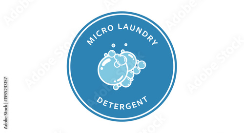 Micro Laundry Detergent Logo Design Icon.