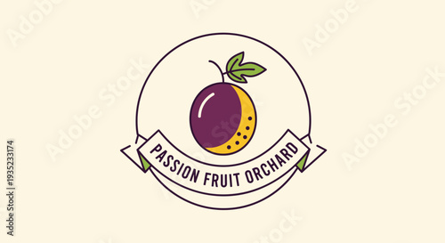 Passion Fruit Logo Design Element.
