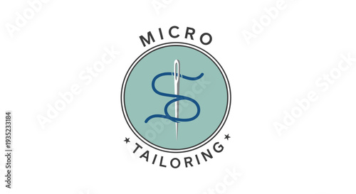 Micro Tailoring Logo Design with Needle.