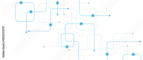 Abstract digital AI circuit board background with tech icons. Digital technology motherboard texture design. Engineering circuit board concept for poster, header, banner, website, presentation