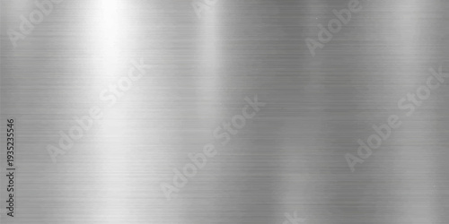 Abstract the seamless surface of brushed metal. The smooth, textured surface of the metal reflects light, creating a cool and inviting aesthetic.