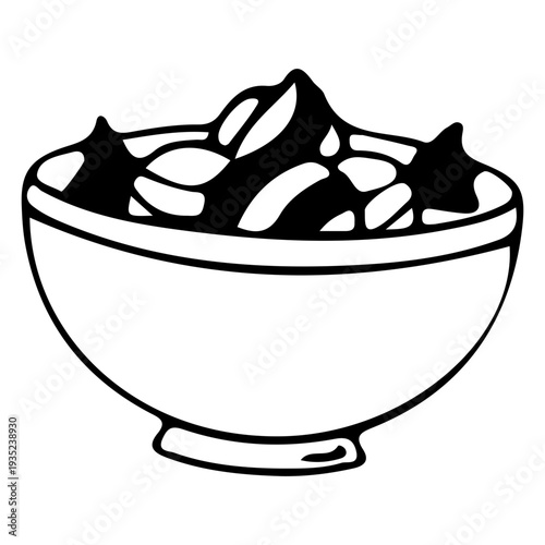 Bowl of Chocolate Dessert Icon