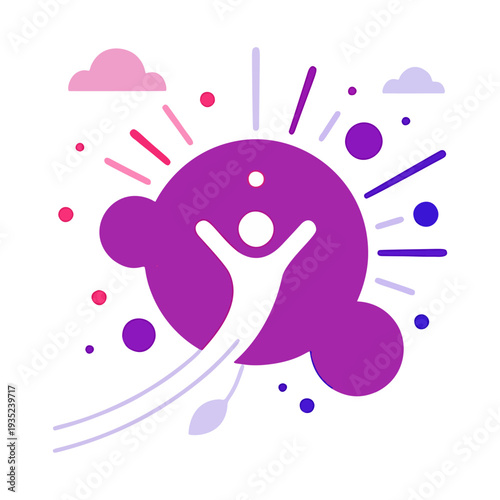 Joyful Person Leaping with Energy