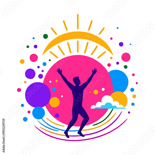 Happy Person Dancing Under the Sun