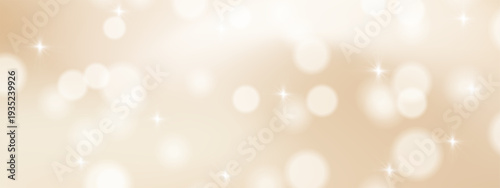 Soft cream beige background with a dreamy bokeh effect and sparkles stars