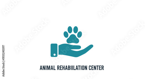 Animal Rehabilitation Center Logo Design Illustration.