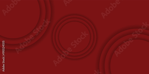 Minimal red circular abstract background with subtle gradient and dimensional look