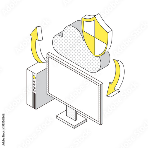 クラウドセキュリティのイメージイラスト