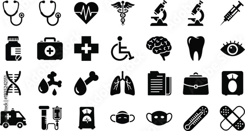 Medical and healthcare icons