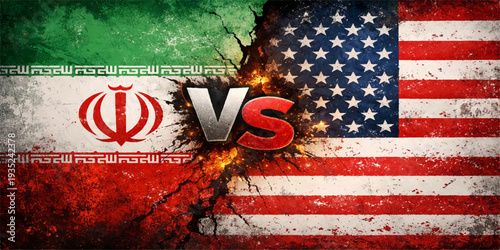 Patriotic USA flag painted on a grunge brick wall as a national symbol for Independence Day and United States election icon