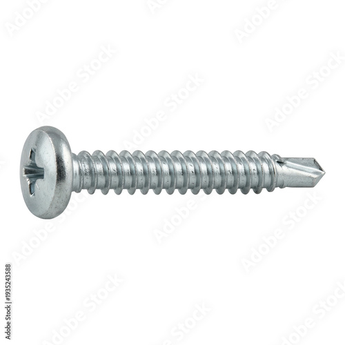 Self tapping screw construction fasteners hardware components galvanized pan head screw for metal joining with sharp drill tip and cross drive