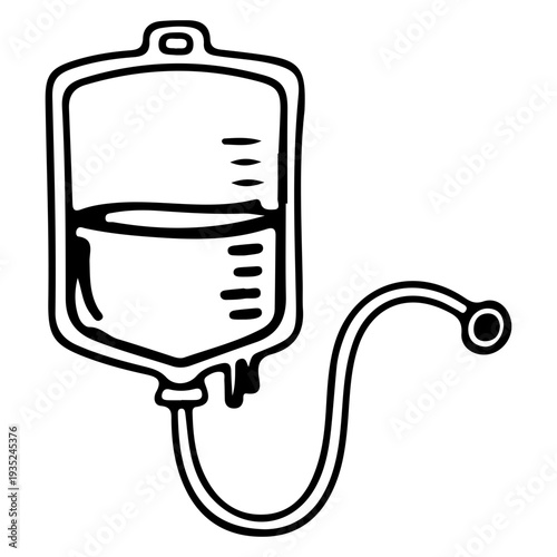 IV Drip Bag Outline Icon