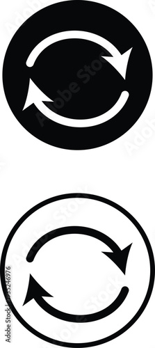 Synchronizing refresh symbol showing cyclic update process