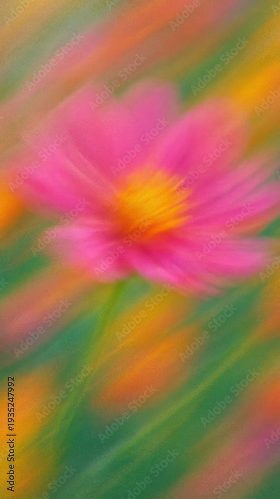 Fototapeta premium Vibrant abstract floral blur mobile wallpaper