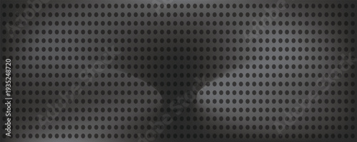 Black metal texture steel background. Perforated sheet metal. vector