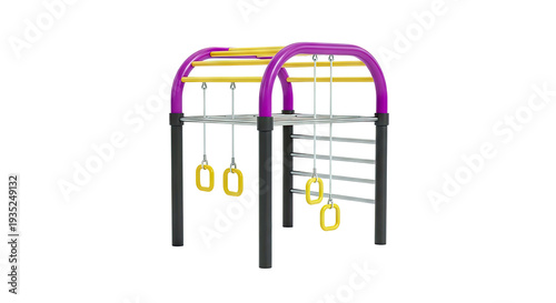Indoor Playground Climber with Rings and Bars