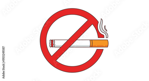 No Smoking Sign Symbolizing Health and Safety Regulations.
